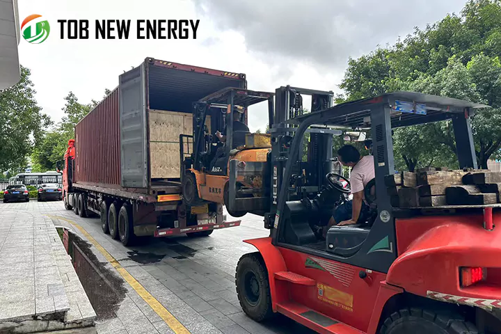 Polymer Cell Machine Shipping from TOB New Energy